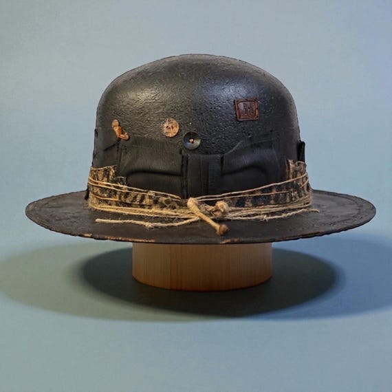 Rare vintage style hat Rare Vintage Distressed Hat,black Skull - Etsy main image 3
