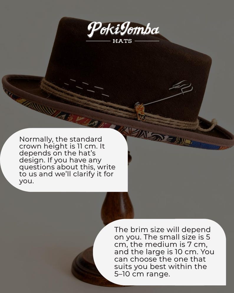 Handmade Wool Felt Hat – Black Fedora Hat For Men – Wide Brim Fedora – Black Distressed Fedora Hat image 18
