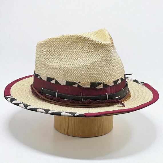 Fedora Custom Hat – Beige Straw Fedora Hat | Boho-chic  display picture 2