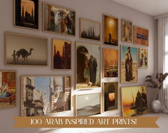 Middle eastern Aesthetic Art Photo Collage | Minimalist Wall Décor | Modern Middle Eastern Style | Boho Home Art Prints | Arab Aesthetic |