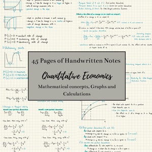 Notes manuscrites : économie quantitative