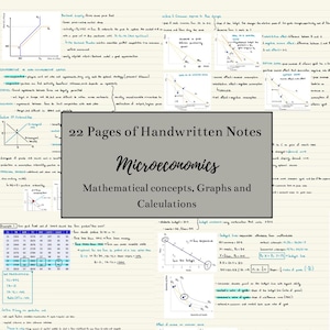 Notes manuscrites : fondements de la microéconomie