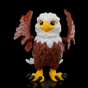 3D-Printed Bald Eagle Figure | Articulated Collectible Toy | Unique Gift for Nature Lovers & Eagle Enthusiasts