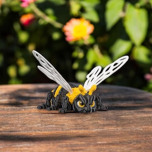 3D-gedruckte Bienenfigur - Perfektes Geschenk für Kinder, Bienen-Liebhaber und Honig-Liebhaber | Bienenspielzeug, Hummel, Biene, Insekten, Frühlingsdekor