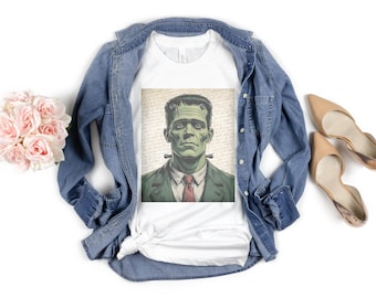Frankenstein Gothic Tee | Mary Shelley Dark Literature Horror Shirt