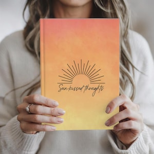 Sun-kissed Thoughts Journal | Minimalist Sunset Notebook, Summer Travel Journal, Gift for Writers & Dreamers, Lined Pages