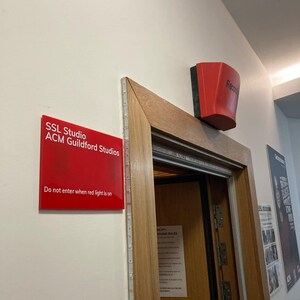 Home Studio Signage - Personalised A5 Red Acrylic Signage for Home ...