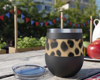 Leopard Print Insulated Cup, Stylish Travel Mug for Coffee Lovers, Perfect Gift for Her, Outdoor Adventures, Summer Parties, Fun and