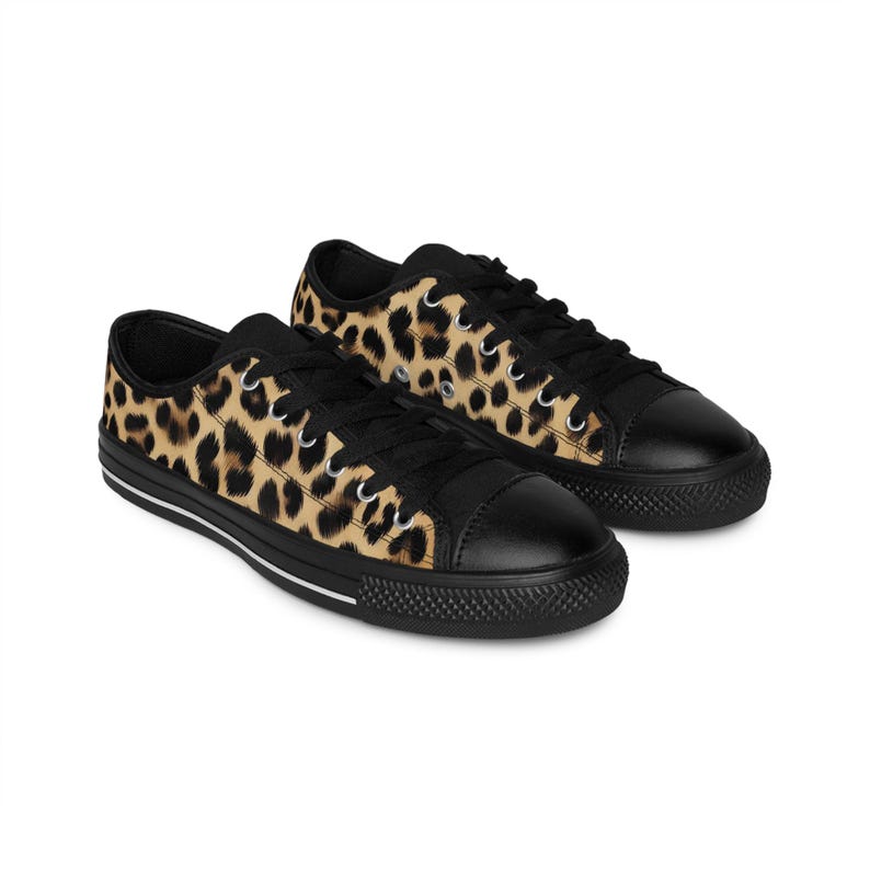 Leopard Sneakers - Men's Casual Shoes, Animal Print Sneekers, Fashionable Trainers, Urban Jungle Footwear, Stylish Leopard Athletic Sneakers image 2