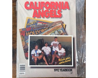 Vintage 1992 California Angels Official Yearbook MLB Baseball Media Guide