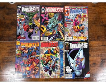 Marvel Comics Thunderbolts Lot 6 Issues 2 5 23 24 25 1997 Annual Busiek Bagley