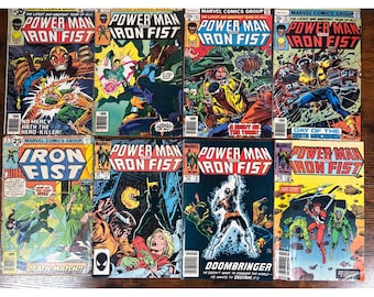 Marvel Power Man and Iron Fist Comic Book Lot of 8 Bronze Copper Age Luke Cage