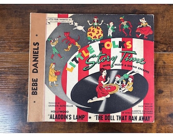 Vintage Little Folks Favorites Bebe Daniels Aladdin's Lamp 78 RPM Record Set