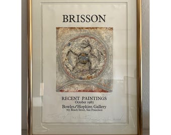 Pierre Marie Brisson Signiert 1985 Bowles Hopkins Gallery Poster Limitiert 129/750