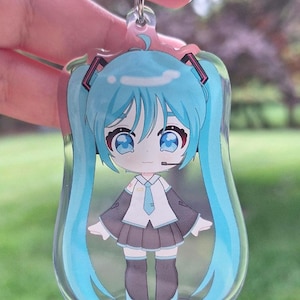Hatsune Miku Keychain / heart clasp keychain / vocaloid / Miku keychain / Hatsune Miku merch /bag charm / aesthetic keychain