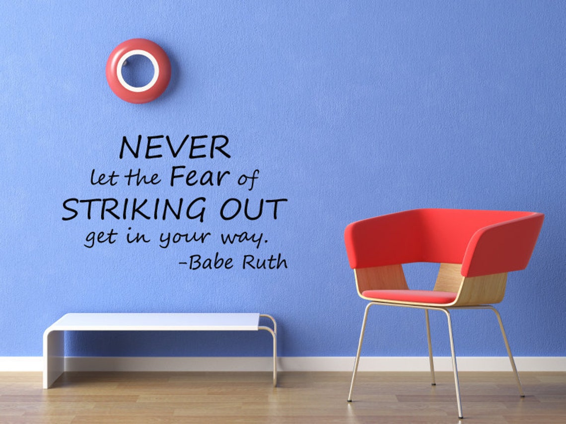 Motivational Vinyl Lettering Quote Never let the fear of Etsy