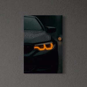 Neon Sports Car Poster, LED Wall Art, Supercar Decor, Man Cave Garage Sign, Car Lover Gift