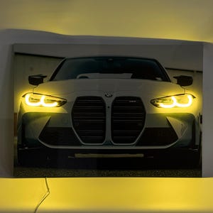 Car Neon Poster | Custom LED Wall Art | Vibrant Automotive Sign | Man Cave or Garage Decor | Sport Car Gift Idea
