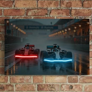 F1 Car Neon Sign - Formula 1 LED Poster, Racing Wall Art, Garage Decor, Car Lover Gift, Sport Car Light, Custom Neon Print
