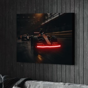 F1 Neon Poster | Formula 1 Car LED Wall Art for Garage | Sport Car Neon Sign for Car Lover Gift