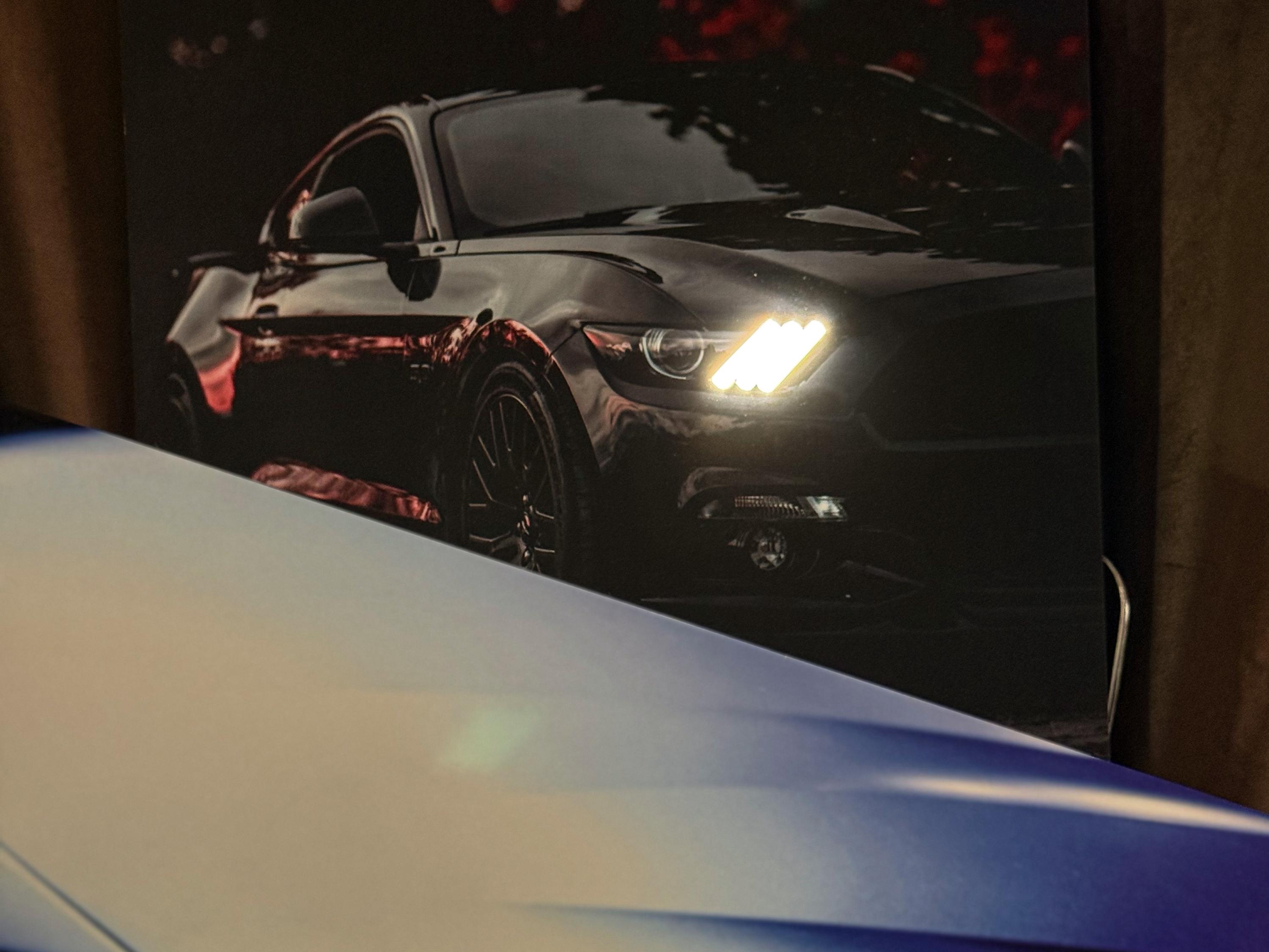 Neon Lights Automotive Poster High Quality Led Wall Art Custom