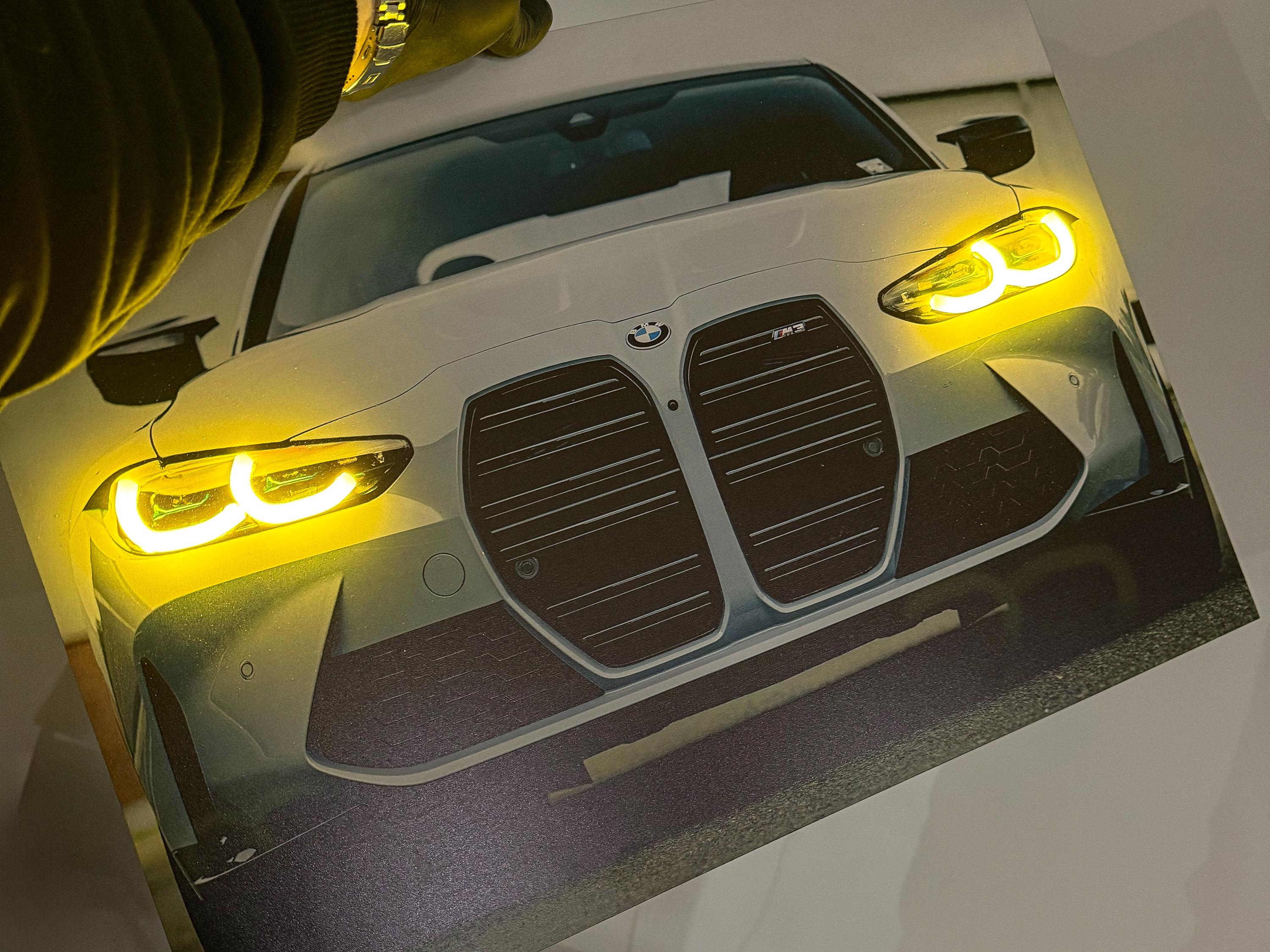 Automotive Neon Lights Custom Led Car Poster Pvc Car Print Car Neon