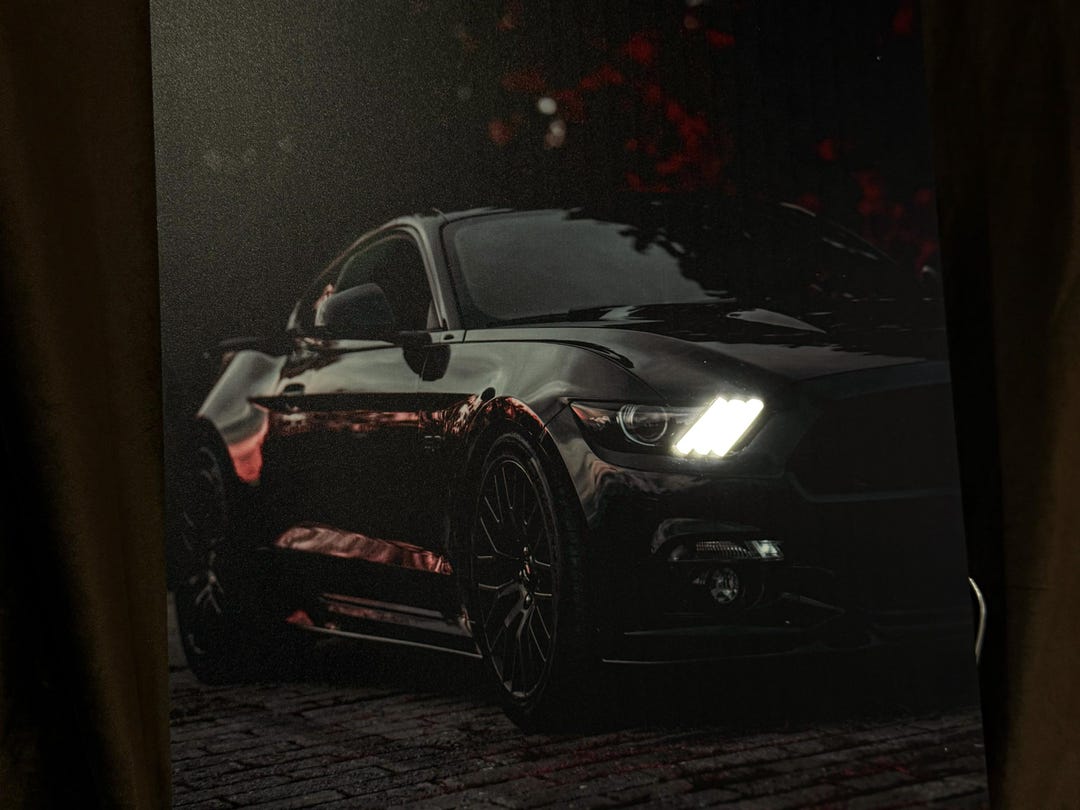 Neon Lights Automotive Poster High Quality Led Wall Art Custom