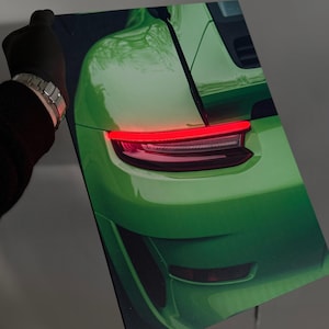 Letrero de neón de superdeportivo Porsche / Póster LED automotriz / Arte mural LED de autos de lujo / Decoración de carreras para cuevas de hombres / Luz de neón personalizada para garajes de autos