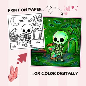 Cozy spooky coloring book adorable ghosts pumpkins black cat autumn nights haunted house glowing lanterns mushrooms ravens witches broom potion bottles moonlight stars spider webs friendly monsters cute Halloween scenes relaxing coloring activity kawaii illustrations cozy fall vibes printable coloring pages hand drawn artwork stress relief coloring mindful creativity seasonal coloring book