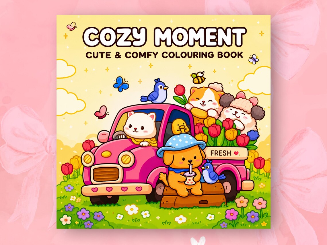 Cozy Moments Coloring Book Cute Cozy Coloring Pages for Adults Relaxing ...