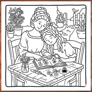 moms love coloring book adorable mother child coloring pages heartwarming family connections caring moments cozy home scenes and precious memories relaxing coloring experience bold easy line art beginner friendly mindfulness coloring fun