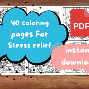 Cozy cottagecore coloring book page featuring relaxing nature landscape, cute forest home, whimsical flowers and plants, bold easy coloring pages for adults and teens, printable instant download PDF, calming woodland illustration, stress relief coloring activity, peaceful outdoor aesthetic, thick line art for markers, comfy cozy vibes, mindfulness coloring book, relaxing self care art, fantasy forest coloring page, cute nature inspired designs