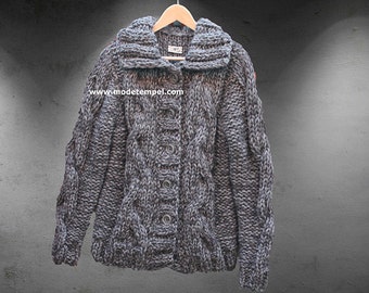 Hand Knit Women's Coat Aran Women's Jacket Women - Etsy