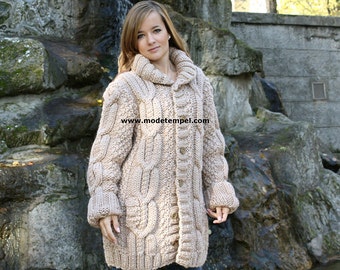 thick Cardigan  hand knitting FOR ORDER ONLY