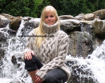 Woman's thick sweater hand knitting FOR ORDER ONLY