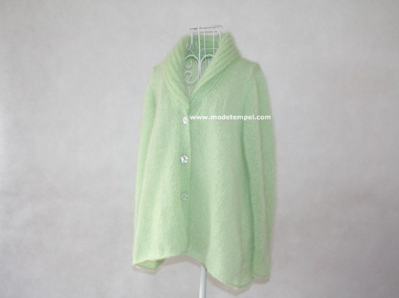 Cardigan Jacket Super Kid Mohair Hand Knitted FOR ORDER ONLY Cardigan Jacket Super Kid Mohair Hand Knitted FOR ORDER ONLY