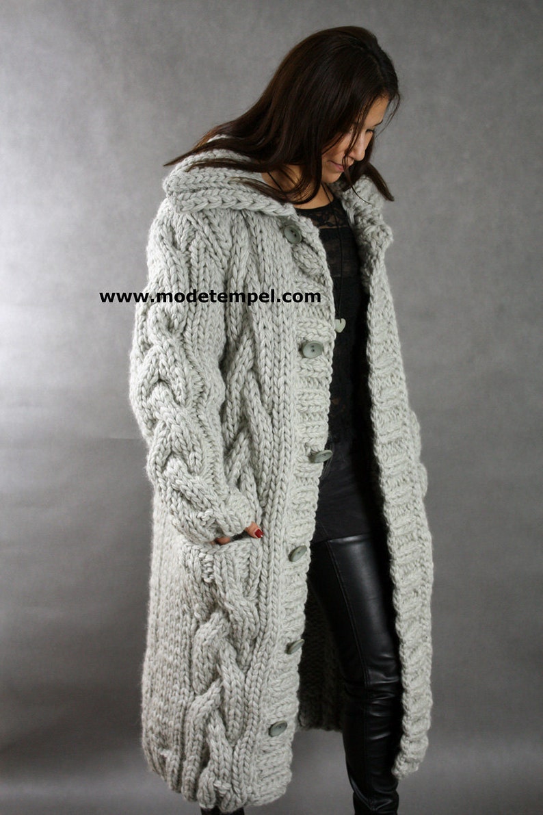 thick Cardigan hand knitting FOR ORDER ONLY image 2