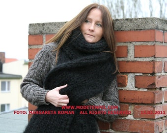 Scarf super kid mohair hand knitted FOR ORDER ONLY