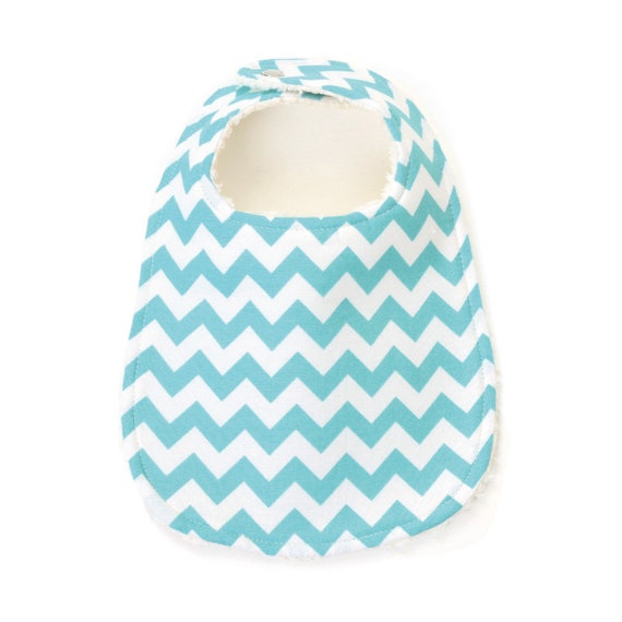 Aqua Chevron Extra Absorbent Phoebe Bib