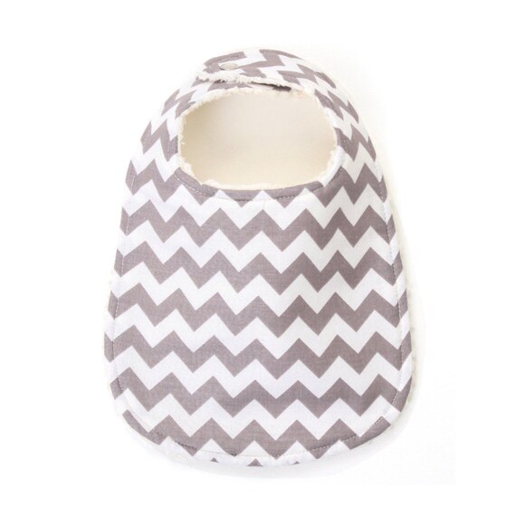 Grey Chevron Extra Absorbent Phoebe Bib