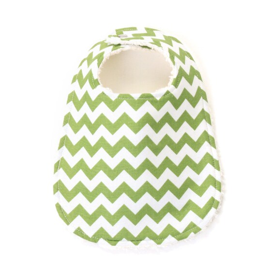 Green Chevron Extra Absorbent Phoebe Bib