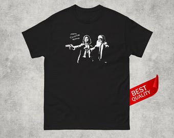 Merry Christmas Pulp Fiction Jesus Santa Claus Parody
