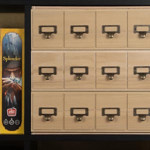 TCG Card Storage; 3 Drawer Card Collection Storage, Kallax insert for MTG, Pokémon, Baseball cards, Magic the Gathering 12 label pulls