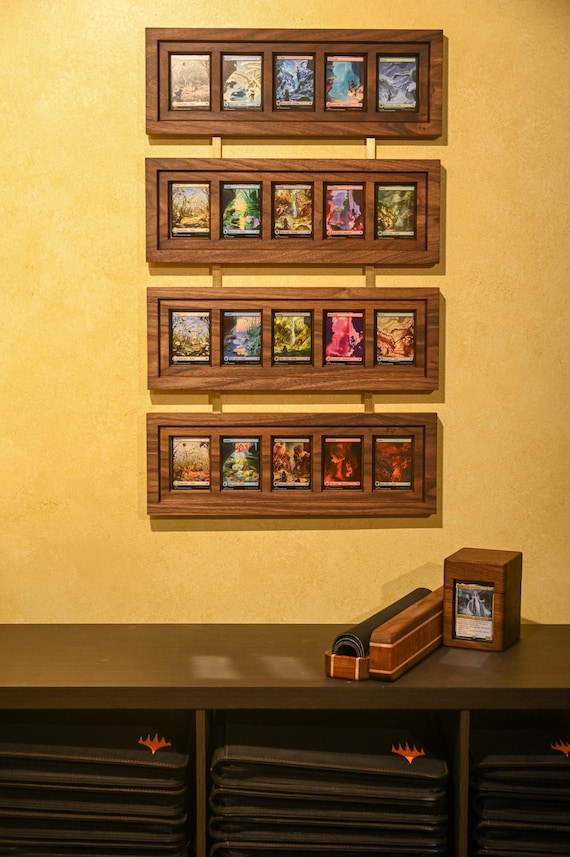 Walnut Hardwood Trading Card Display Frame  Premium Wood frame for MTG,  Pokmon, Yu-Gi-Oh!, TCG Cards, TCG Accessories