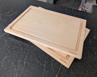Personalized Solid One Piece Maple Cutting Board, No glue