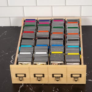 TCG Card Storage; 3 Drawer Card Collection Storage, Kallax insert for MTG, Pokémon, Baseball cards, Magic the Gathering image 8