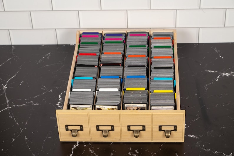 TCG Card Storage; 3 Drawer Card Collection Storage, Kallax insert for MTG, Pokémon, Baseball cards, Magic the Gathering image 8
