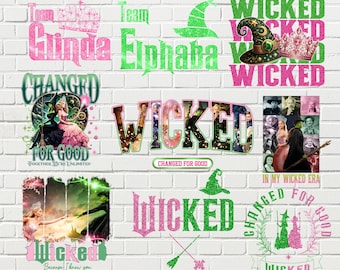 Changed For Good Png, Wicked Movie PNG, Wicked png,  Witch Pink and Green Png