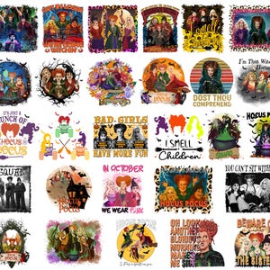 Ensemble de 68 sorcières png, Halloween png, sorcières Halloween, sorcières png, sublimation d'halloween png