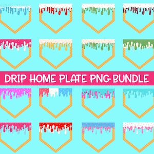 Waffle Home Plate Png Bundle, Drip Baseball Plate Png, Baseball Home, Ice Cream Drip Png, Drippy Baseball Icecream Drip Png